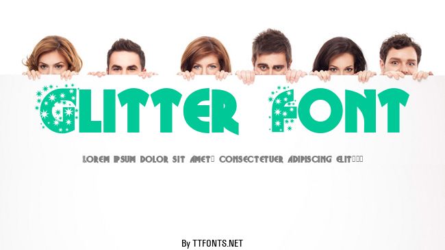 Glitter Font example